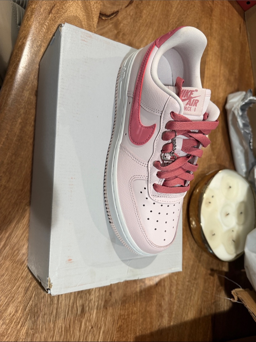 Nike women Pink Two-Tone Swoosh Low-Top Sneakers